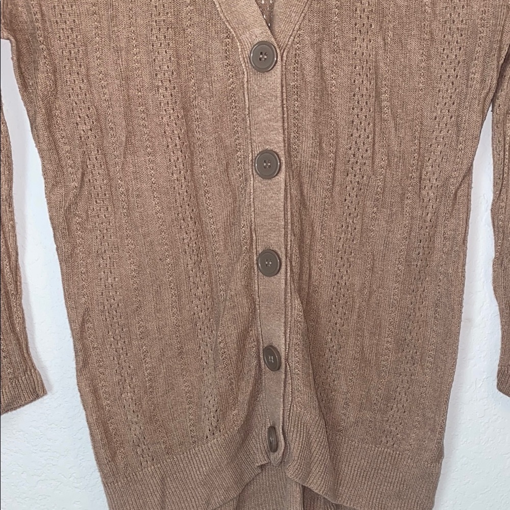 Forever 21 Tan Knit Cardigan Sweater - Picture 2 of 6